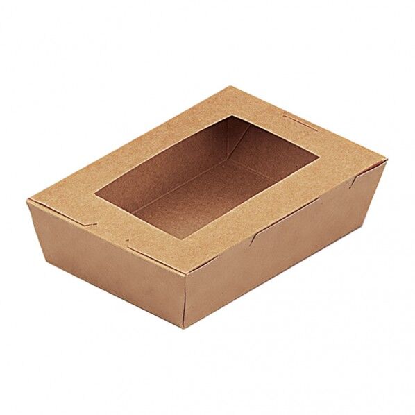 窓付きランチボックス クラフト(50入)