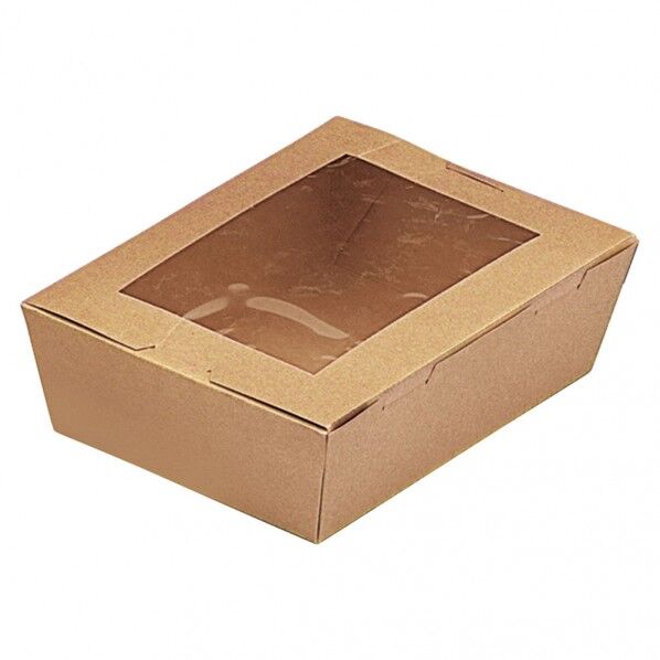 窓付きランチボックス クラフト(50入)