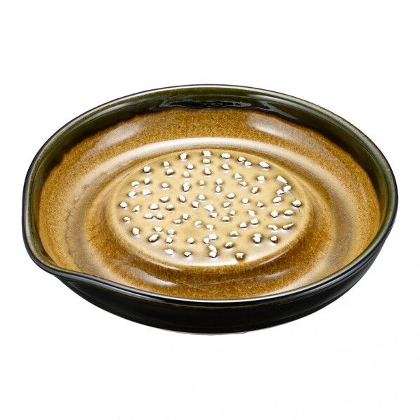 大粒セラミックおろし皿(シリコン付) 18cm BOLA501 1個