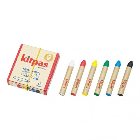 日本理化学 キットパス ミディアム(ライスワックス) 6色 KMRW-6C 1個...