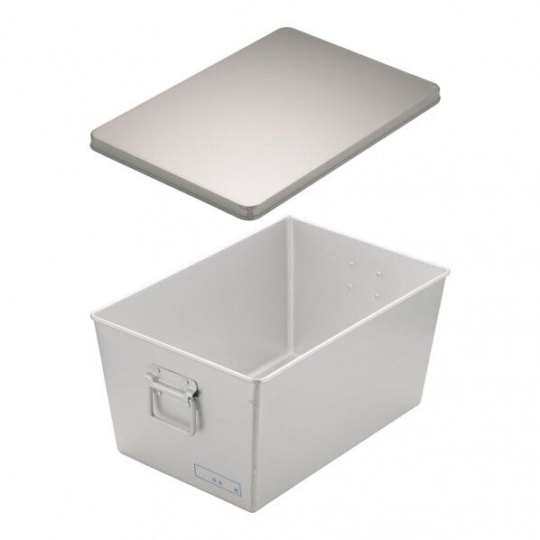 アルマイト 給食用パン箱深型(蓋付) 45個入 APV151 1個