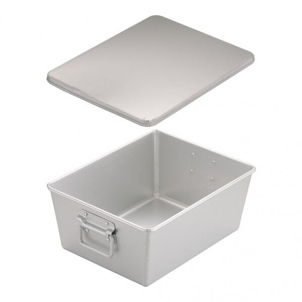 アルマイト 溶接給食用パン箱(蓋付) 20個入 APV21 1個