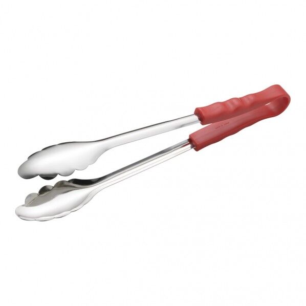 18-8PPハンドル カラー万能トング(抗菌) レッド 大 BTV3611 1個