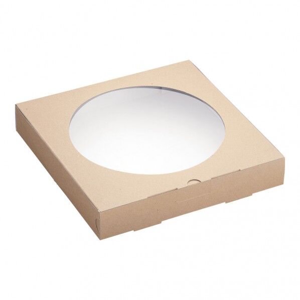 クラフトピザBOX窓付き(25枚入) 正角 XPZ3601 1個