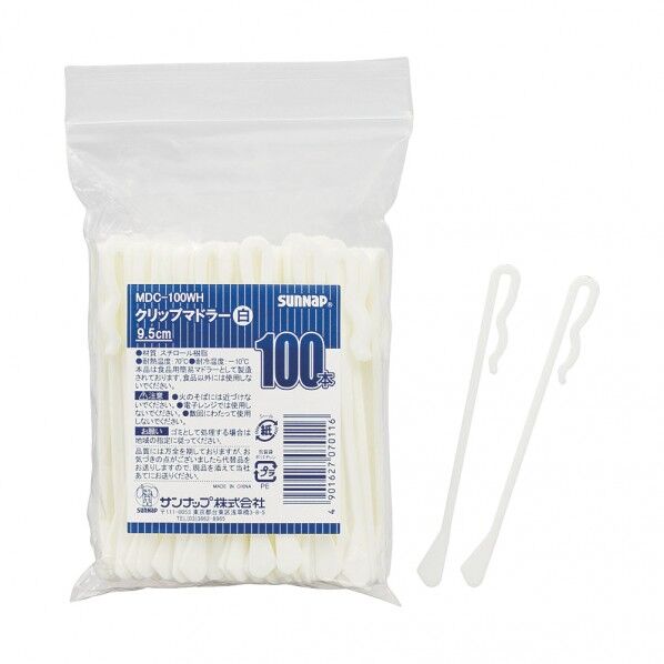 クリップマドラー (100本入) アイボリー GMD0101 1個