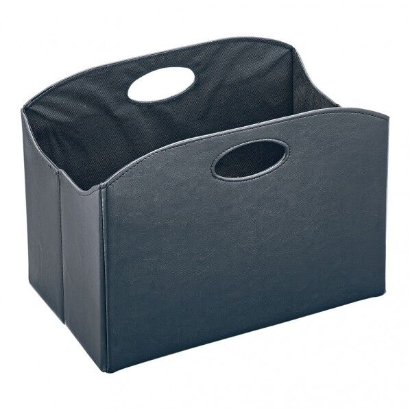 レザー調折り畳み収納バスケット