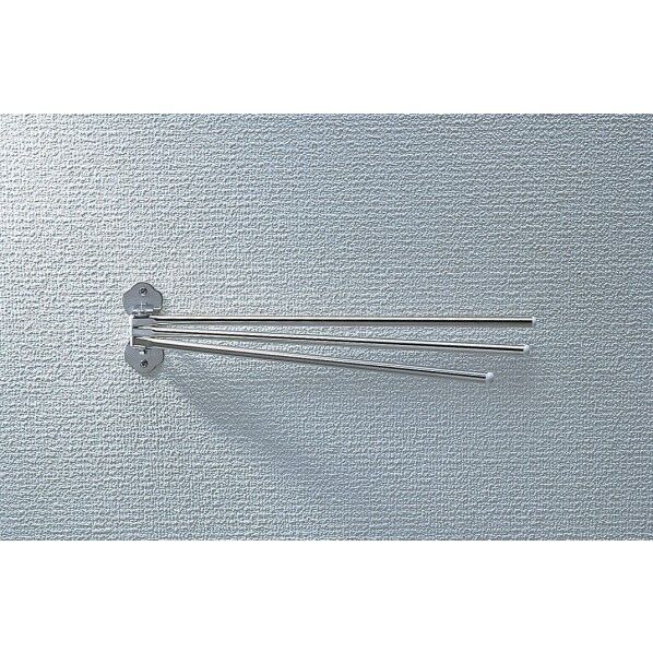 ステンレス タオルハンガー 3本掛け 木ネジ止め 31×2.2×6.8cm DTO0701 1個