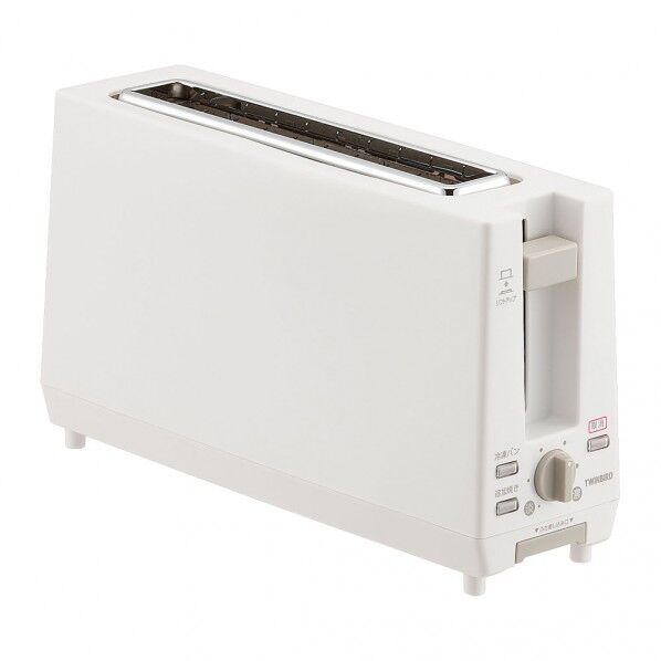 ツインバード工業 ポップアップトースター 110×370×210mm ホワイト FTC8701 1個