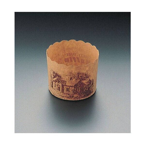 マフィンカップ ハウス柄 茶 WMH20 1個