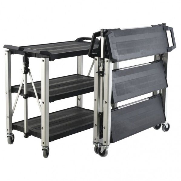 フォールディングサービスカート ブラック (S) DTL6001 1個