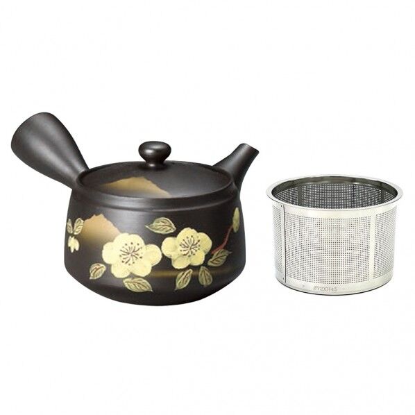 富仙 黒平釜つつじ急須