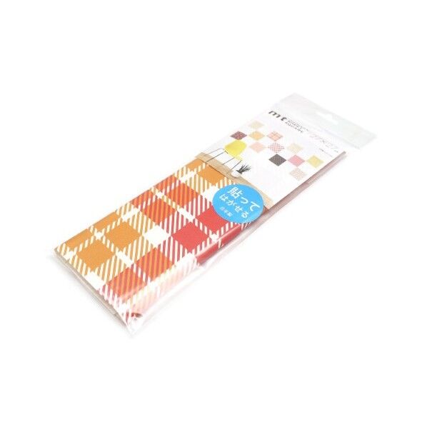 mtリメイクシートスクエア チェック･オレンジ×レッド