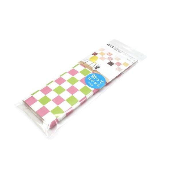 mtリメイクシートスクエア チェッカー･ピンク×イエローグリーン