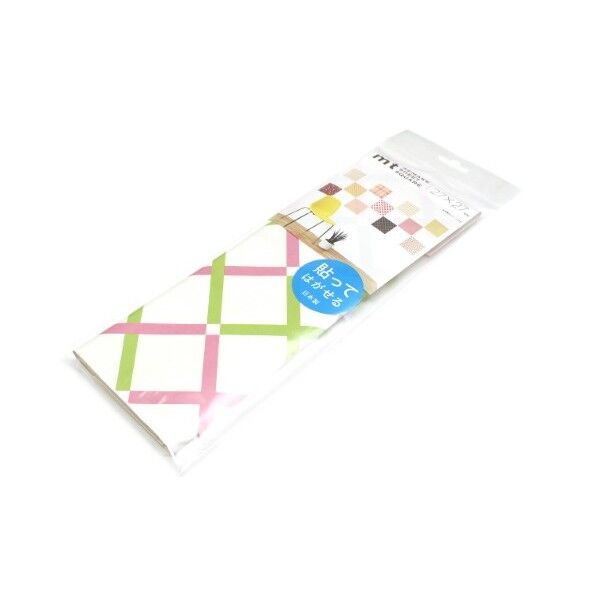 mtリメイクシートスクエア クロス・ピンク×イエローグリーン