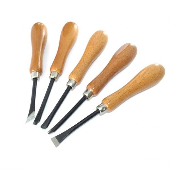 5PCS. ウッドカービングセット 全長160mm~165mm WCS-500 1点