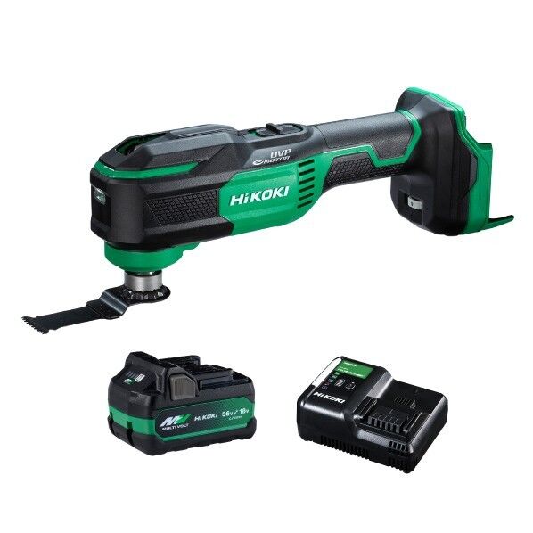 HiKOKI(ハイコーキ) CV18DA (XPZ) 18V 充電式 マルチツール スターロック対応 セット品(電池・充電器付) アグレッシブグリーン 1台