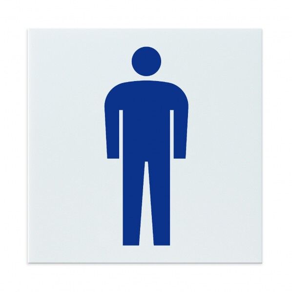 アクリル室名札 男子トイレ 150×150×3mm