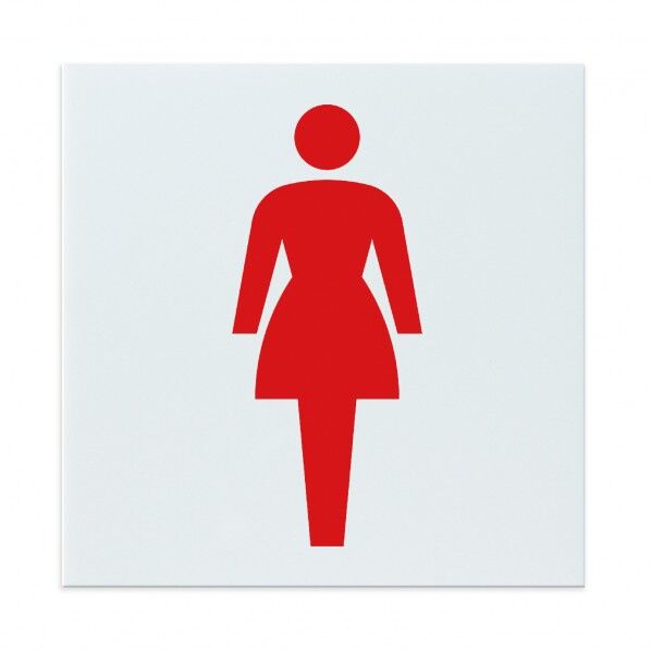 アクリル室名札 女子トイレ 150×150×3mm 92120 1枚