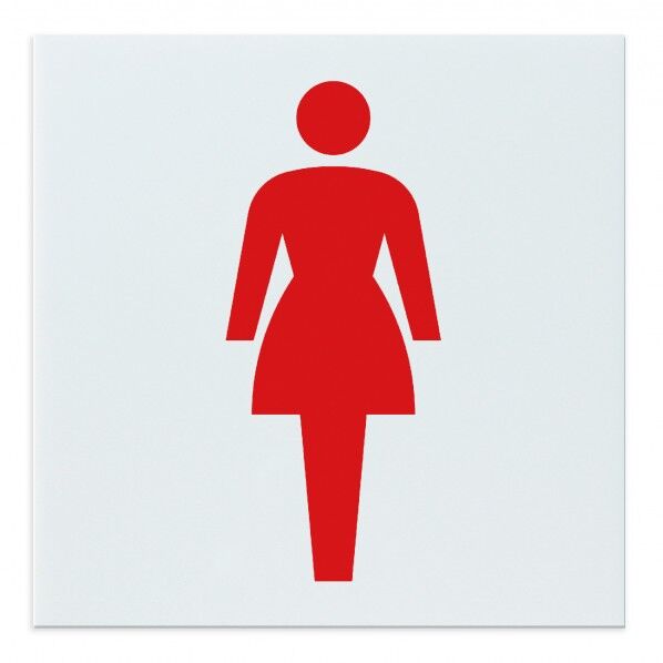 アクリル室名札 女子トイレ 200×200×5mm 92121 1枚