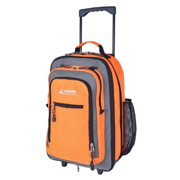 CAPTAIN STAG リュック式キャリー W340×H550×D180～240mm オレンジ 12420051 1個