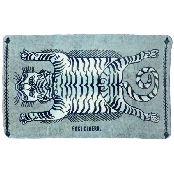 PG フランネルフリースブランケット ホワイトタイガー