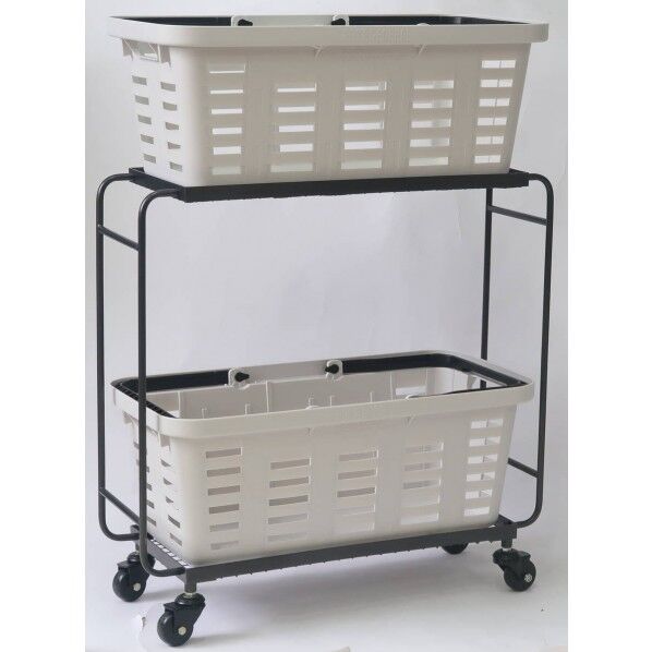 PG アイアンワゴンW/HDバスケットロングWH