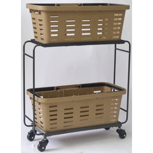 PG アイアンワゴンW/HDバスケットロングSBE