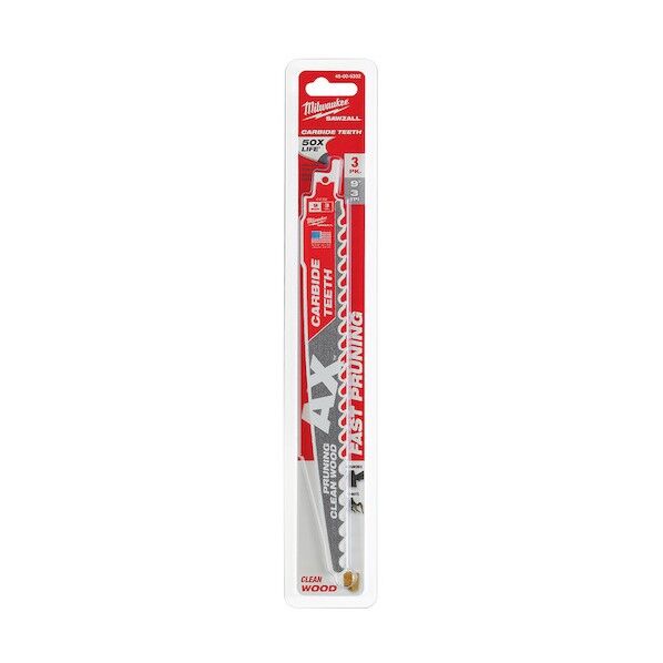 AX 剪定用カーバイドレシプロソーブレード 3TPI 229mm(3本パック) 48-00-5332 1個...