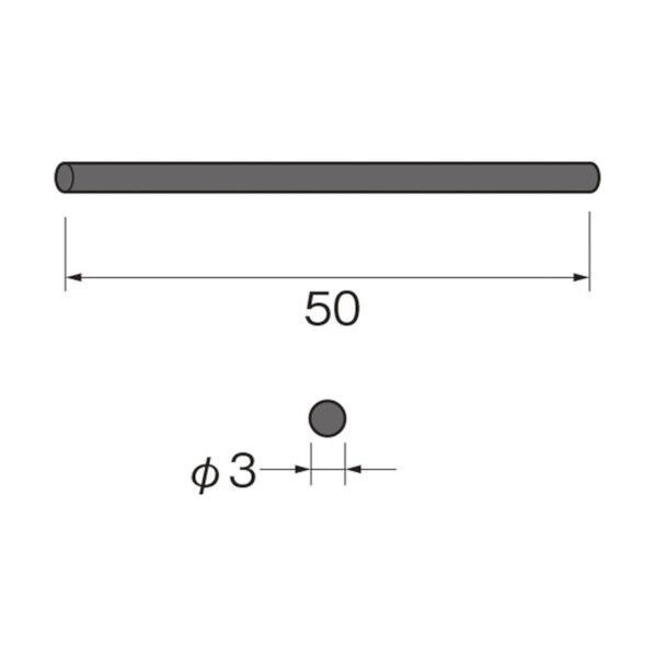 スーパー砥石 スーパーグラインダー 50×φ3色:黒 G5003 1点