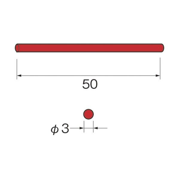 スーパー砥石 スーパーグラインダー 50×φ3色:赤 G5015 1点