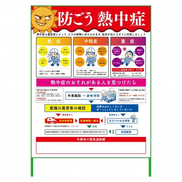 熱中症注意看板1100X1400 NTS-8