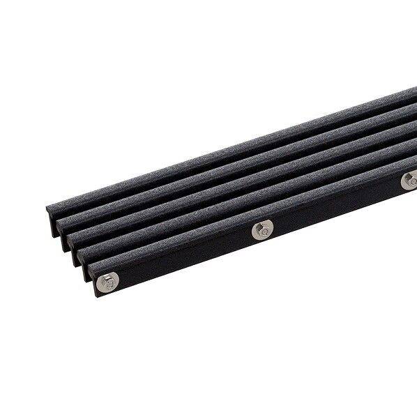 株式会社シマブン 屋内外兼用ノンスリップ樹脂グレーチング フォルテ スリット仕様 グレーチングのみ ブラック GNNS-20L600-K 1枚...