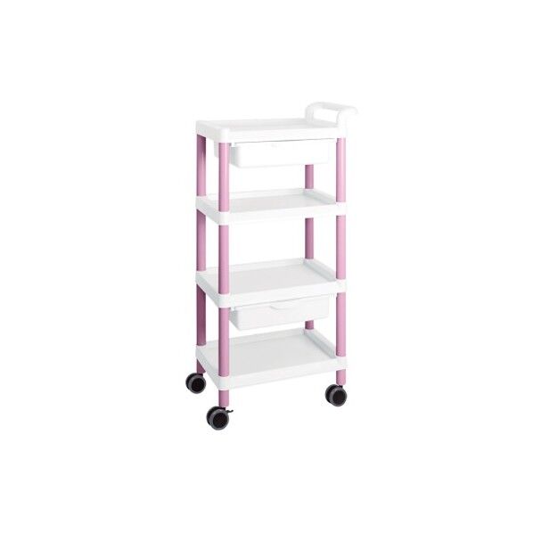 モバイルイージーカート(トールタイプ/レギュラー31)ピンク 4段 引出しあり
