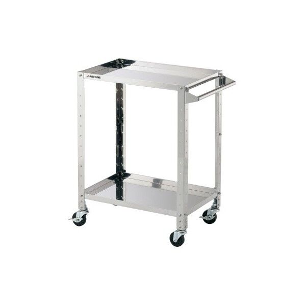 ステンレスヘビーワゴン 枠付き 2段 3-1557-01 1点