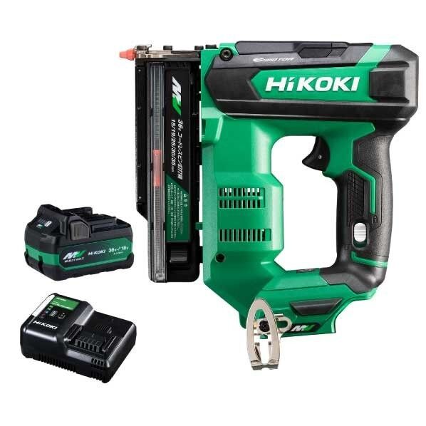 HiKOKI(ハイコーキ) NP3635DA (XPZ) 36V 充電式 ピン釘打機 フルセット(電池・充電器付) アグレッシブグリーン 1台