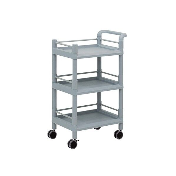 モバイルストレージカート 3段 610×370×885(ガード枠・ハンドル付) 3-6497-06 1