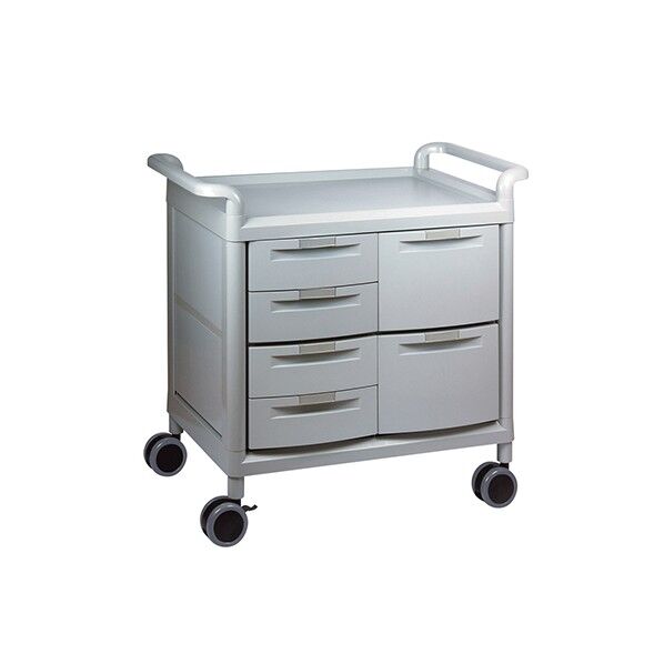 モバイルストアーカート(収納ケース付) 浅型4個・深型2個 MS24G 3-6501-03 1