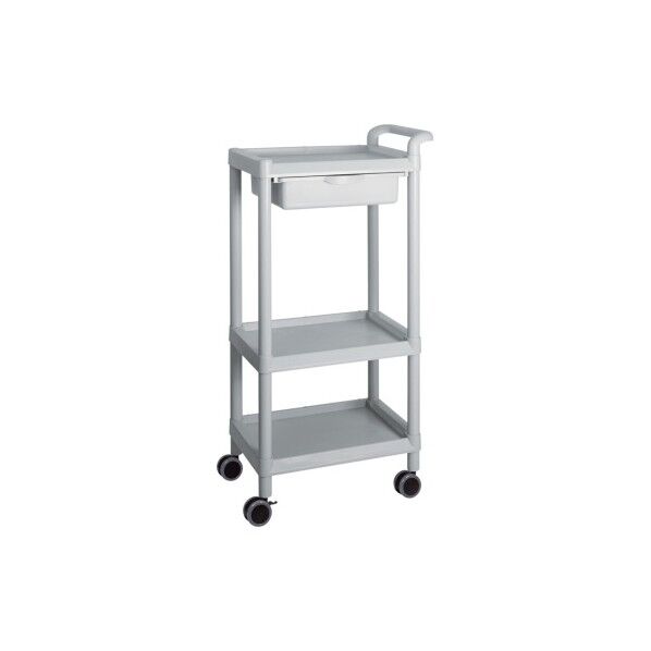 モバイルイージーカート(トールタイプ/レギュラー31)グレー 3段 引出しあり
