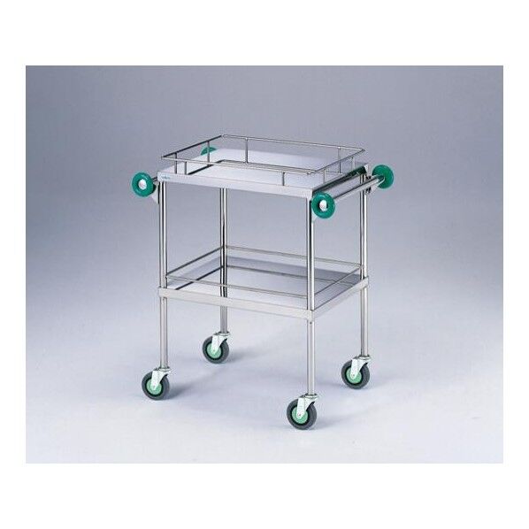 とっても静かな回診車(引出無し・抗菌ハンドル) TSD-600K(2段) 600(790)×450×850mm 8-5876-01 1
