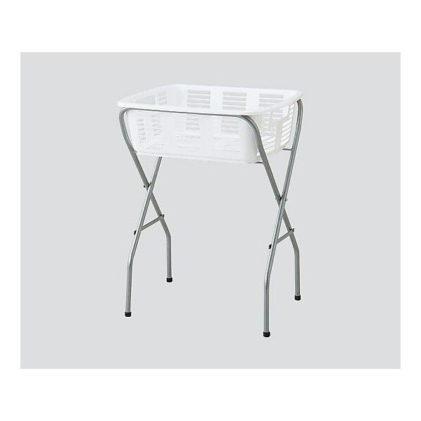 脱衣カゴワゴン・ラック1段式 キャスター無し ホワイト 8-5959-01 1