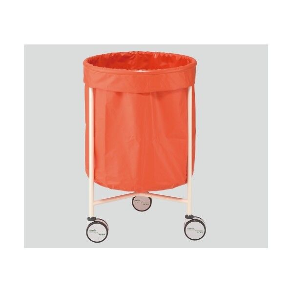 カラフルリネンカート(丸型) φ650×1027 ブラッドオレンジ 8-8477-03 1