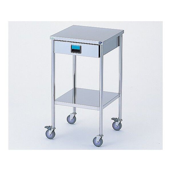 スクエアワゴン 引出し付き 435×435×800mm 8-8654-01 1