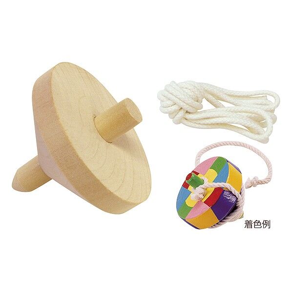 木製ゴマ(ヒモ付)無着色φ65