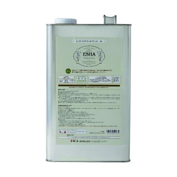 ターナー色彩 ESHA エシャ クリアオイルラピッド 4L ES004S27 1点...