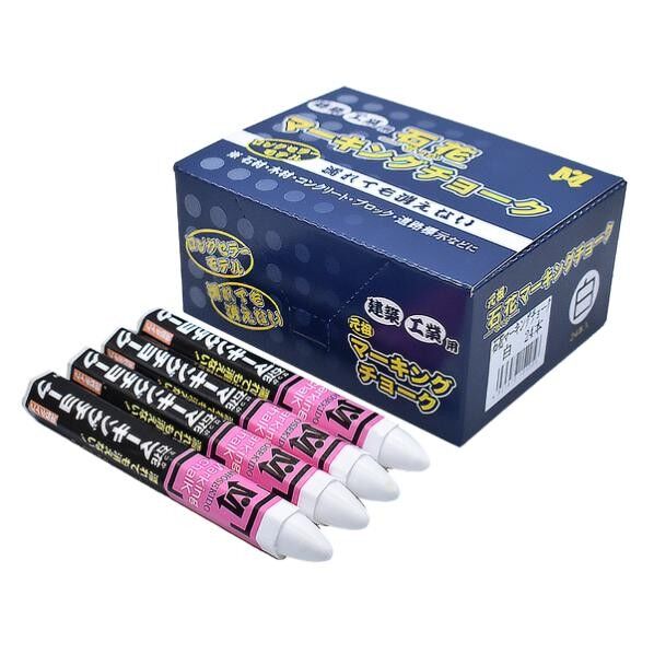 石花マーキングチョーク（24本入り箱） 白 S15405 24本