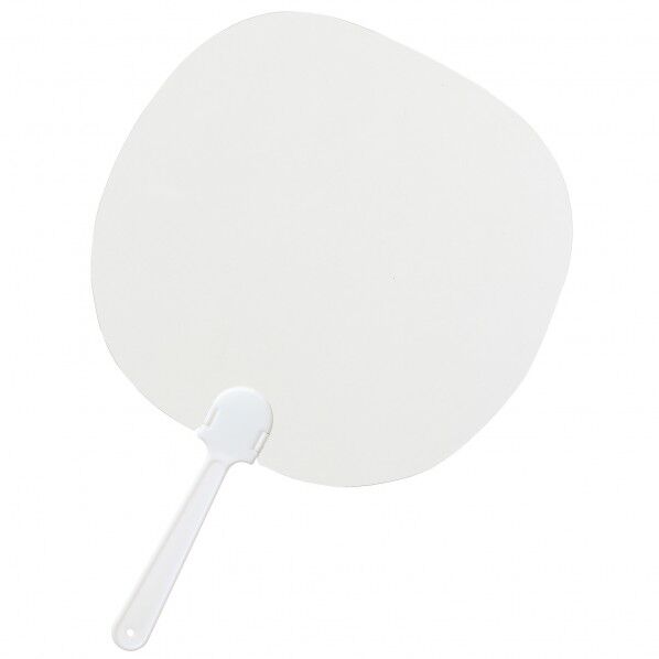 透明うちわ 白柄