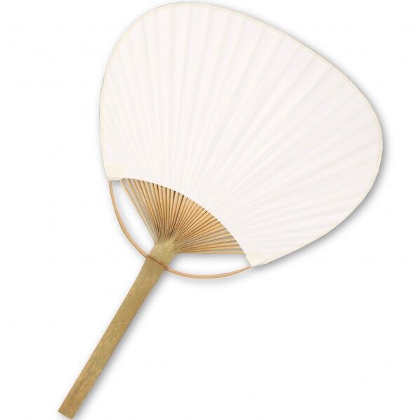 うちわ 白(竹製) 5枚組