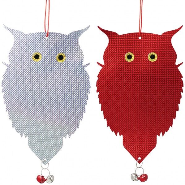 吊り下げ式 防鳥キラキラフクロウくん 2個入