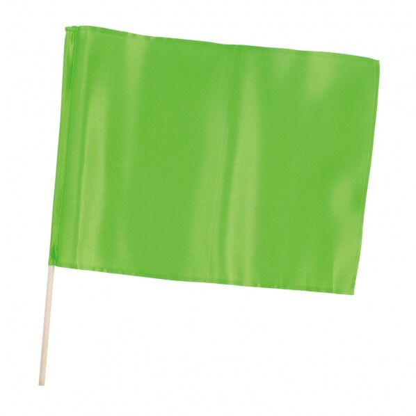 サテン小旗 蛍光グリーン