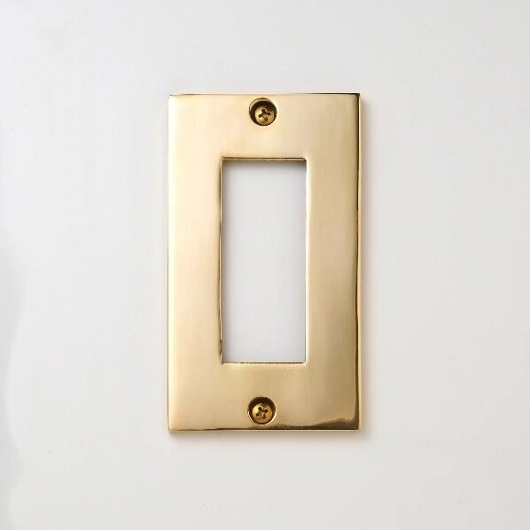 真鍮 コンセントプレート 1連3口用